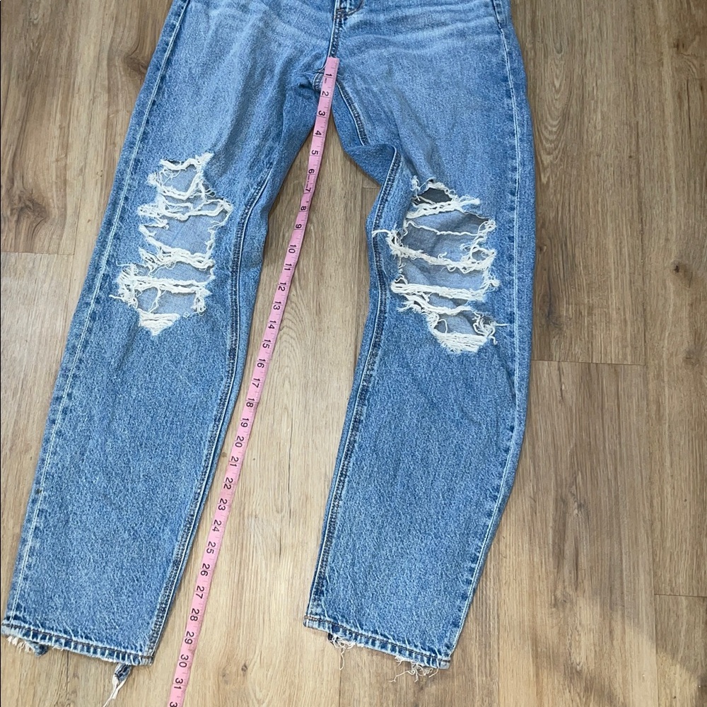 NWT STRIGID American Eagle highest rise baggy straight distressed denim jeans - Picture 13 of 14